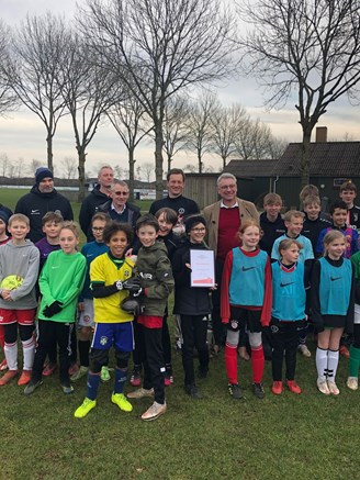 Glade børn til prisoverrækkelsen